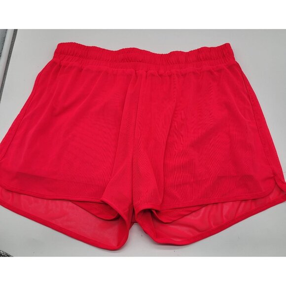 Daisy Fuentes FIT Womens SZ LG Power Mesh Active Shorts Hot Pink Barbiecore - Picture 3 of 6